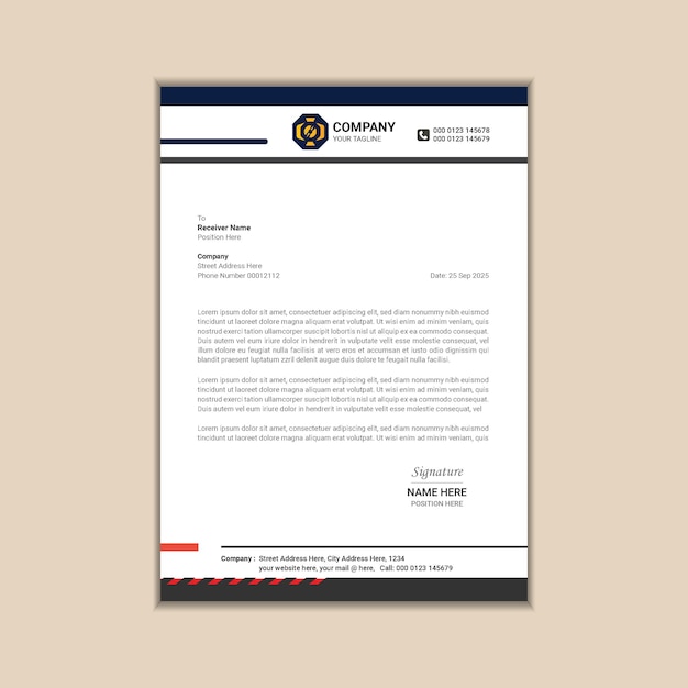 Professional A4 Letterhead Design for Modern Businesses