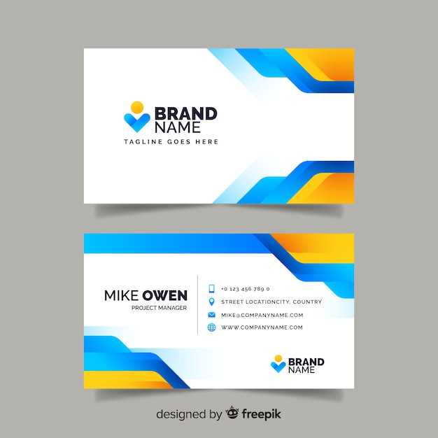 Professional abstract business card template