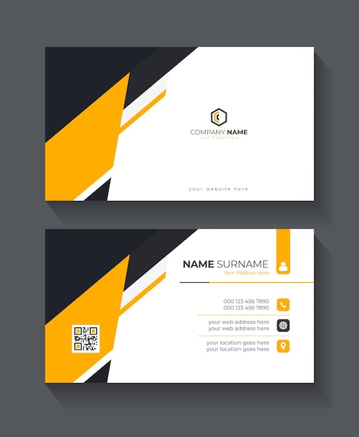 Vector professional abstract creative business card template for business presentation