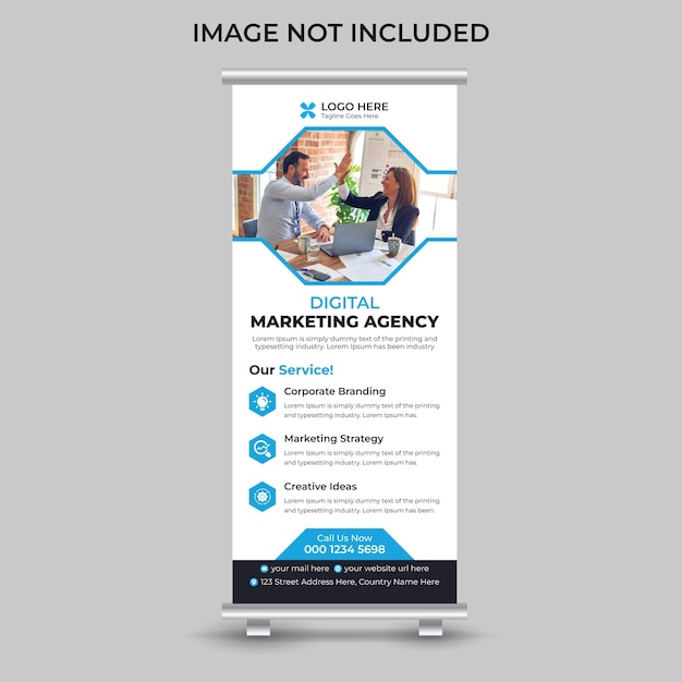 Professional abstract modern trifold brochure design template