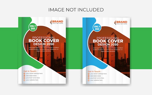 Vector professional annual report business book cover design template