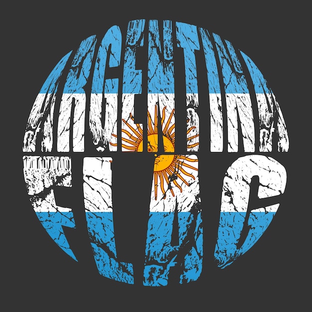 Professional Argentina Flag Vector Template Design