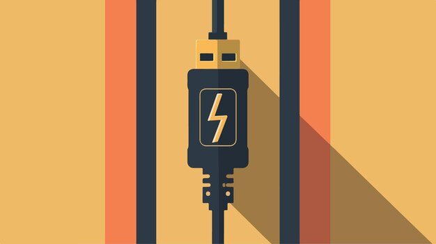 Professional AV Plug Connector Icon Vector Isolated Flat Design