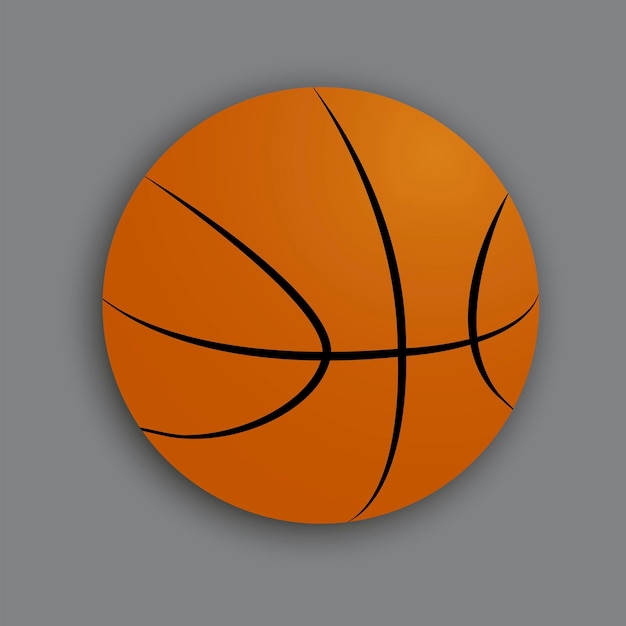 Professional basketball ball Vector ball icon for the basket Illustration of sports equipment