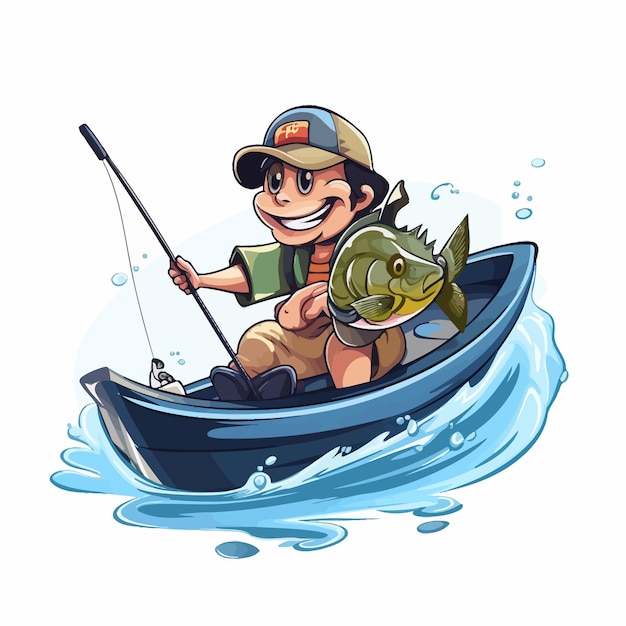 Vector professional bass fish clipart