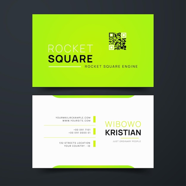 Professional beatiful green business visit cards