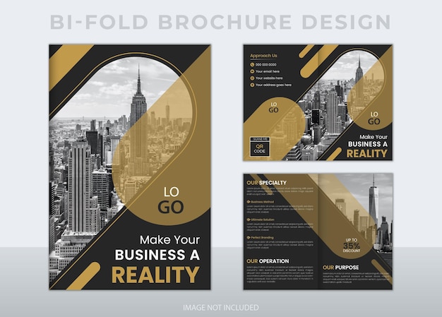 Vector professional bifold brochure design