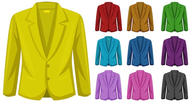 Vector professional blazer on white background