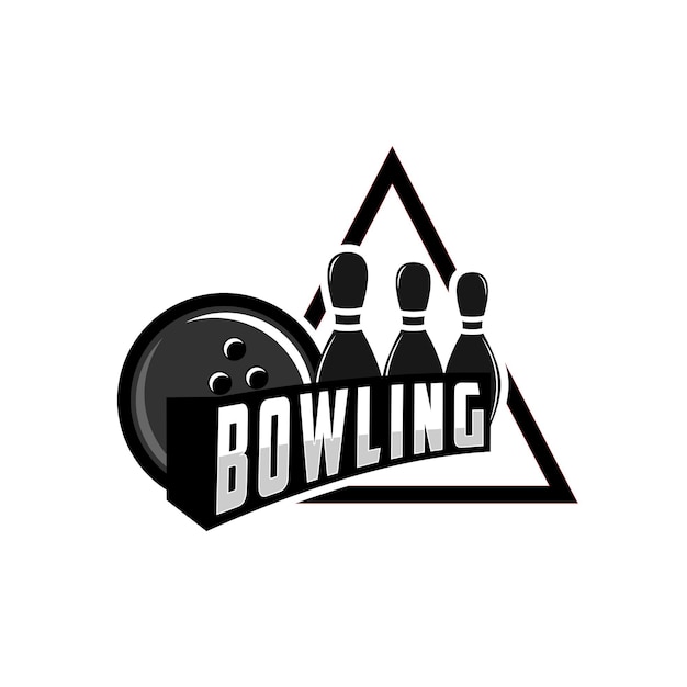 professional bowling tournament badge logo design