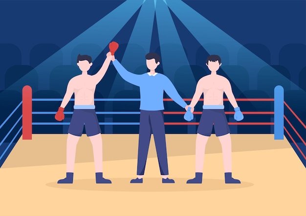 professional boxing sport wearing equipment when competing practicing or practicing in illustration