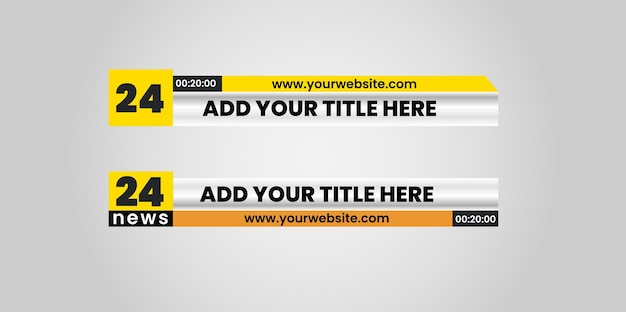 Professional Broadcast Lower third Design Template