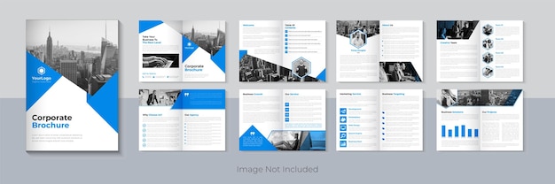 전문 브로셔 디자인 비즈니스 프로필 브로셔 템플릿 디자인 Premium 벡터
