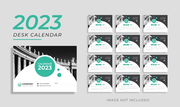 Professional business 2023 desk calendar