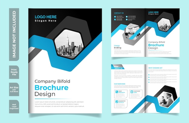 Professional Business Bi fold brochure design template