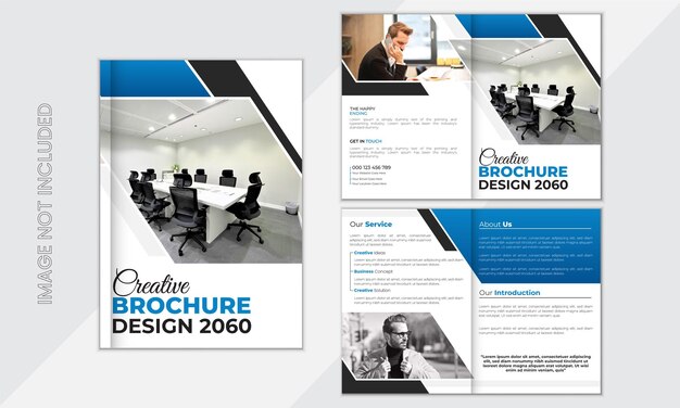 Vector professional business bi fold brochure design