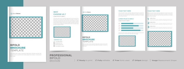 Vector professional business bifold brochure design