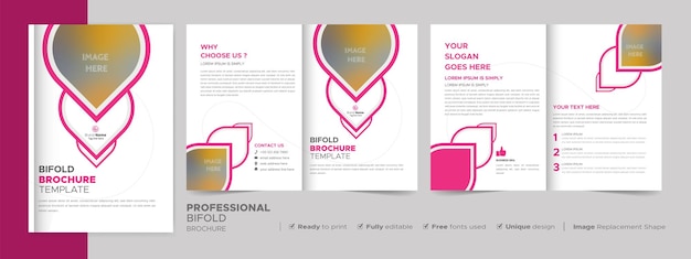 Professional business bifold brochure design