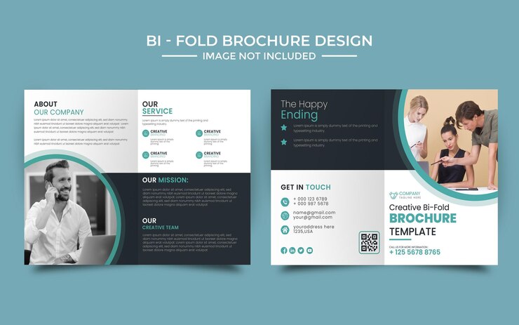 Vector professional business bifold design premium