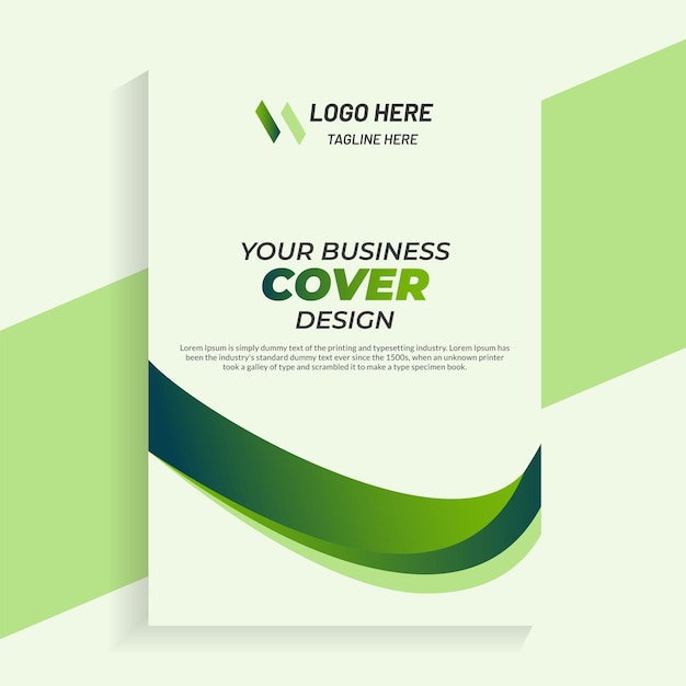 Professional business book cover ontwerp sjabloon