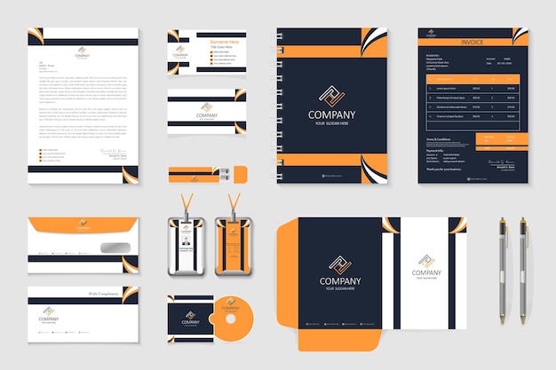 Vector professional business branding stationery design