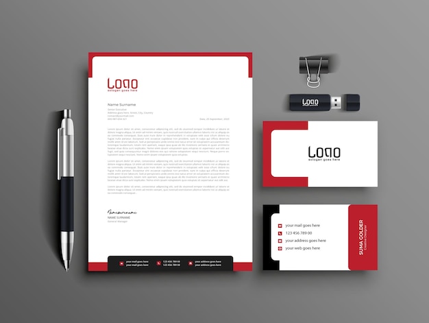 Vector professional business branding stationery set