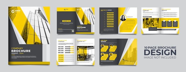 Vettore modello di brochure aziendale professionale o progettazione del layout del profilo aziendale