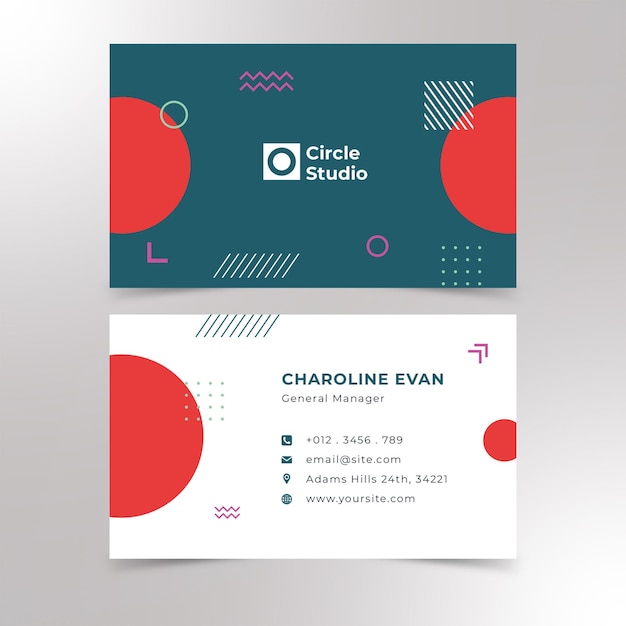 Professional business card design premium vector