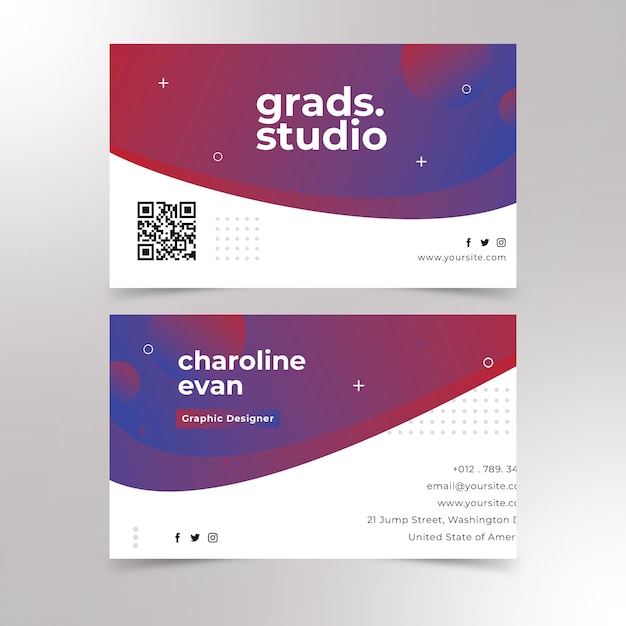 professional business card design premium vector