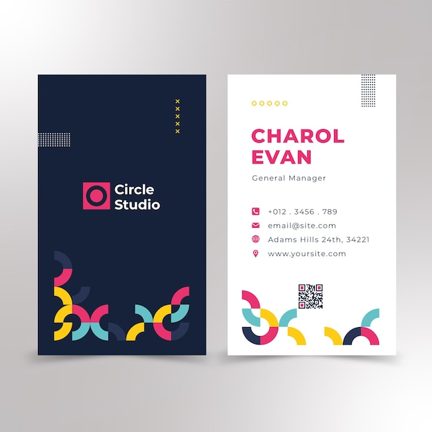 professional business card design premium vector