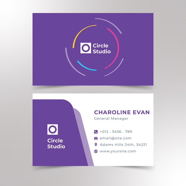 professional business card design premium vector