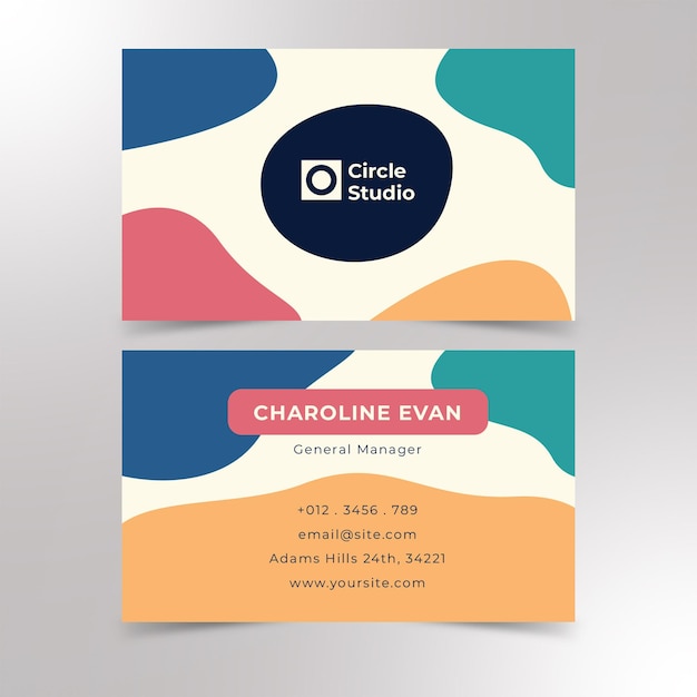 Vector professional business card design premium vector