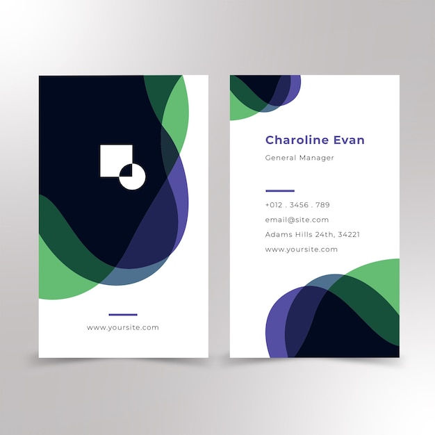 Professional business card design premium vector