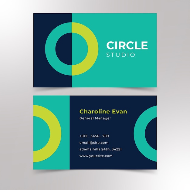 Vector professional business card design premium vector