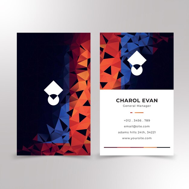 professional business card design premium vector