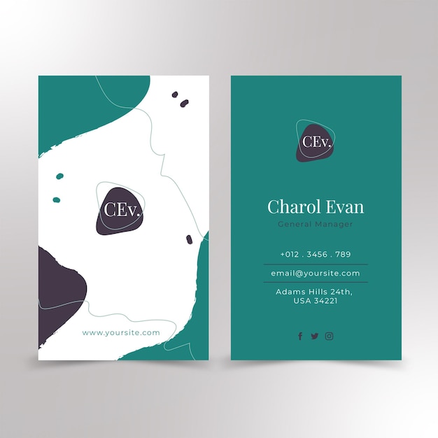 Professional business card design premium vector