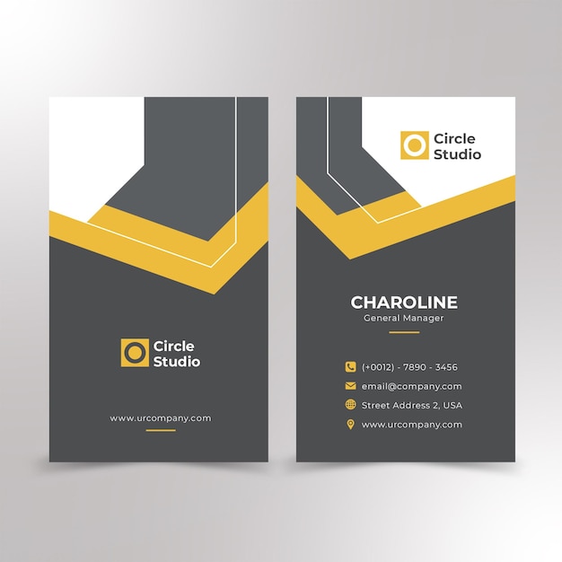 Professional business card design premium vector