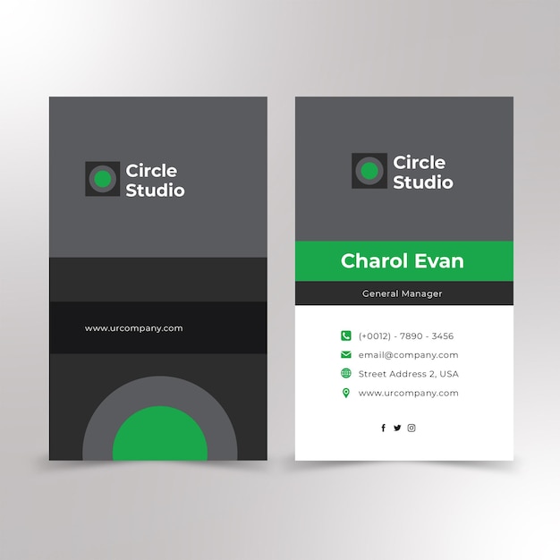 Vector professional business card design premium vector