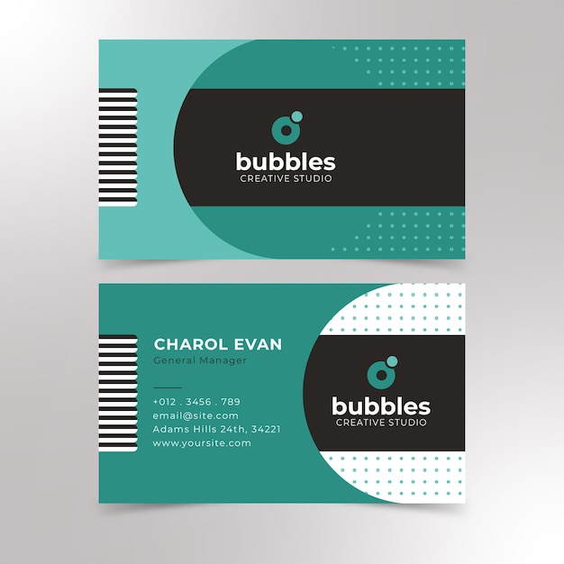 Professional business card design premium vector