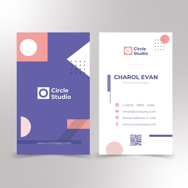 Vector professional business card design premium vector