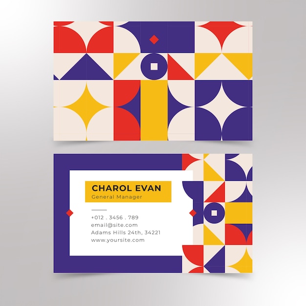 professional business card design premium vector