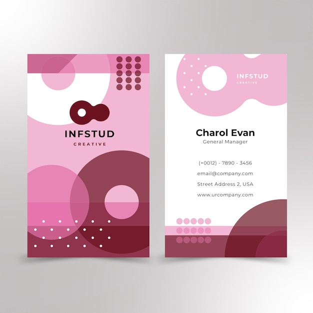 professional business card design premium vector