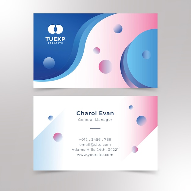 Vector professional business card design premium vector