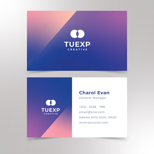 Professional business card design premium vector