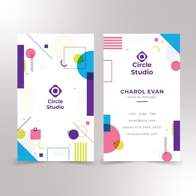 Professional business card design premium vector