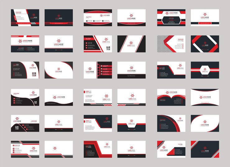 Vector professional business card design template set