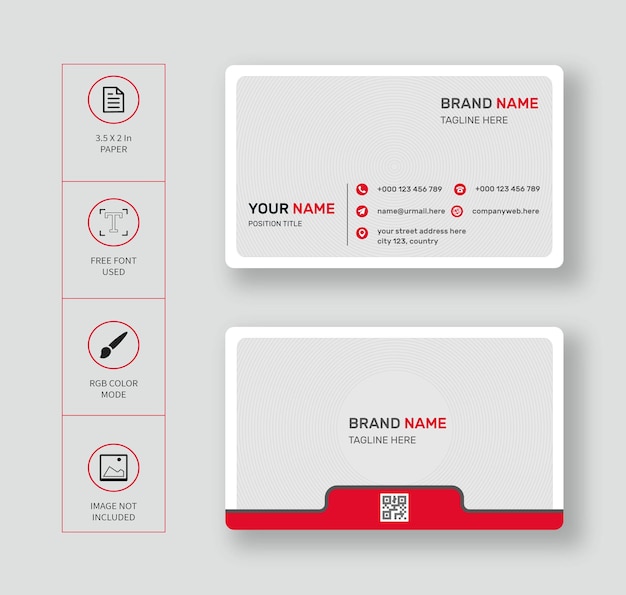 Vector professional business card design template