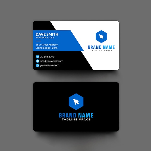 Professional business card design template