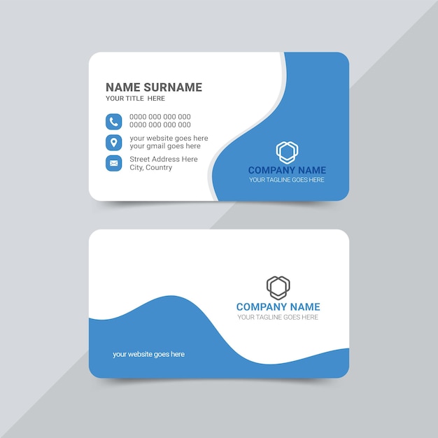 Professional business card design template