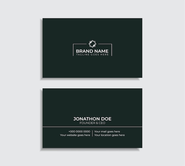 Vector professional business card design unique business card template fresh card minimal design