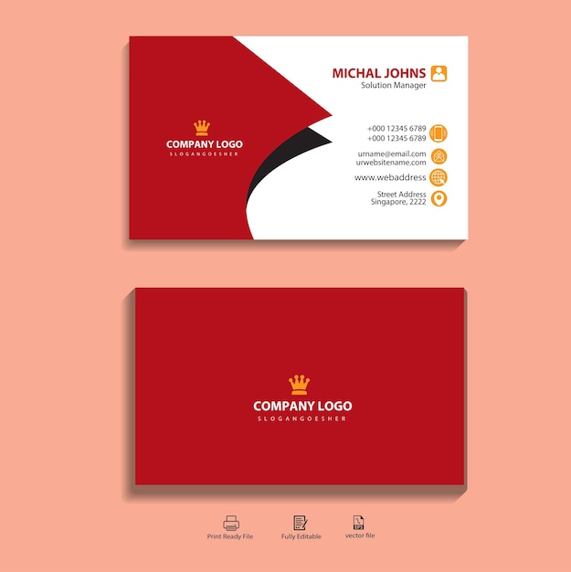 Professional business card design